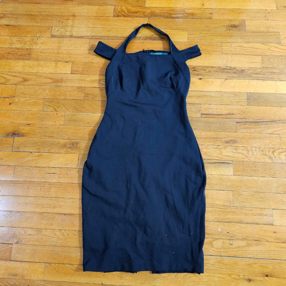 Lauren Ralph Lauren Black Bodycon Dress Size 4